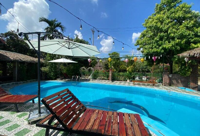 تختخواب و صبحانه Tam Coc Little River Bungalow