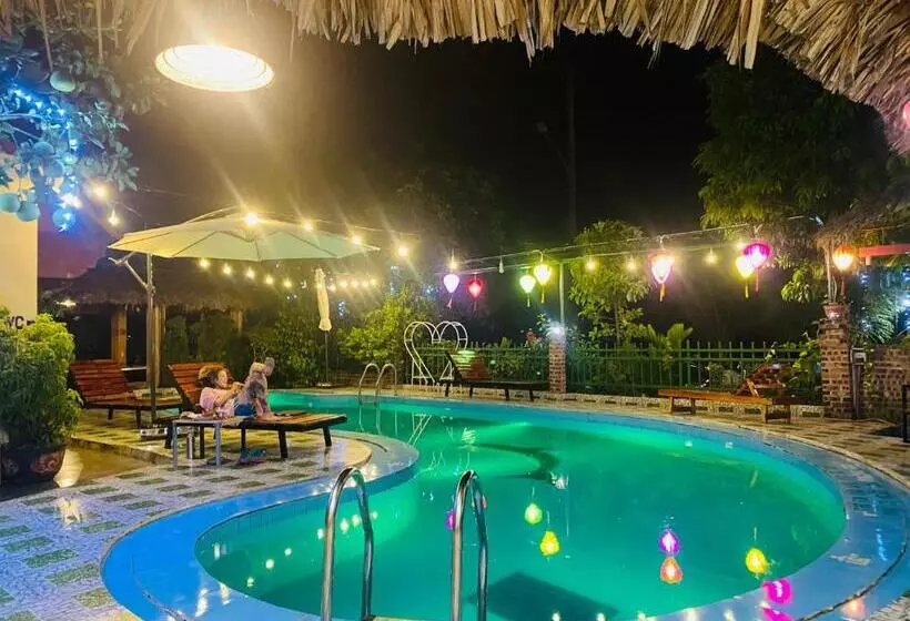تختخواب و صبحانه Tam Coc Little River Bungalow
