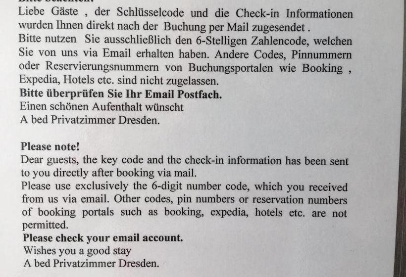 فندق A Bed Privatzimmer Dresden   Nichtraucherpension