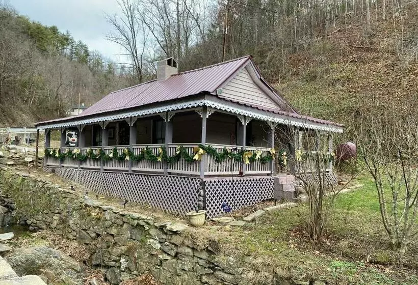 Plum Crooked Poets Cottage   Walk To Town   Luxury King Bed   Near Asheville   Excellent Wi Fi