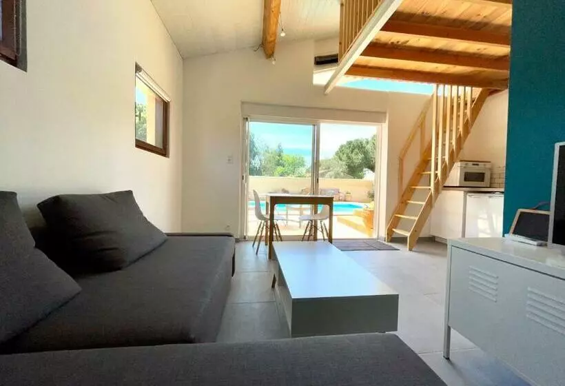 ペンション Annexe Des Pins Studio Gîte Avec Piscine & Climatisation