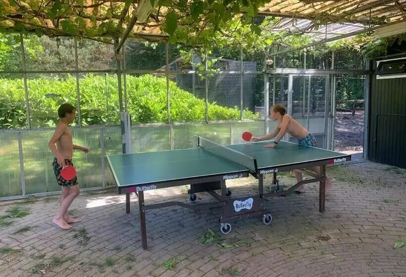 Green Tiny House With Shared Pool