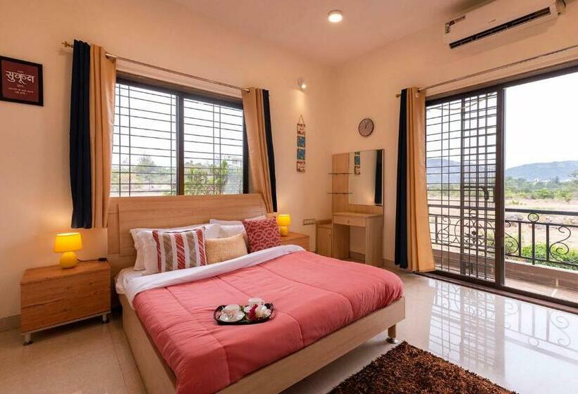 Stayvista S Moonlit Hills Retreat With Pool, Scenic View, And Indoor Games