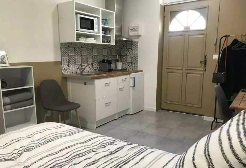 ペンション Studette De 17m2 Avec Parking Privé Gratuit Climatisation Et Petite Cuisine