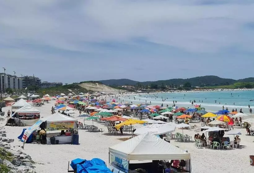 Retkeilymaja Pousada Paraíso Das Conchas Na Praia Do Peró Cabo Frio Rj