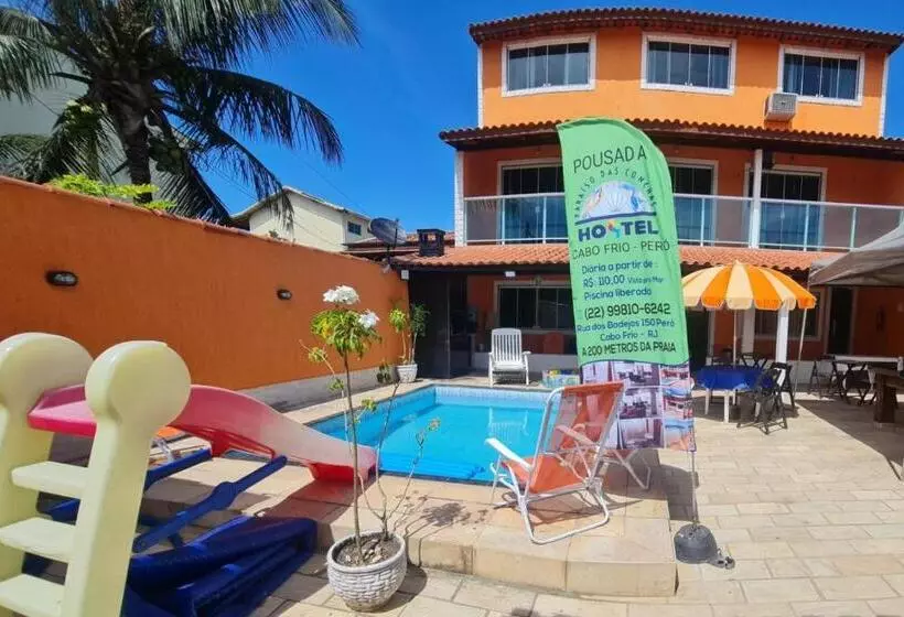 Retkeilymaja Pousada Paraíso Das Conchas Na Praia Do Peró Cabo Frio Rj