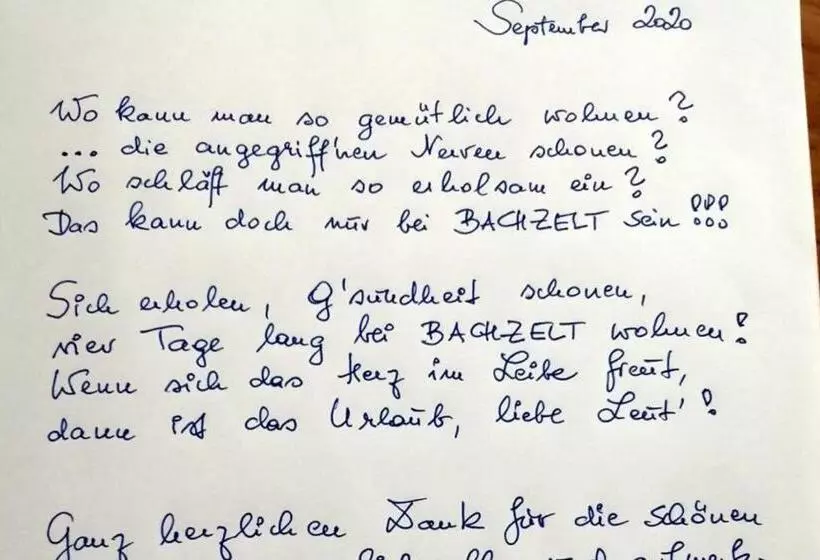 ペンション Wohlfühlhof Bachzelt