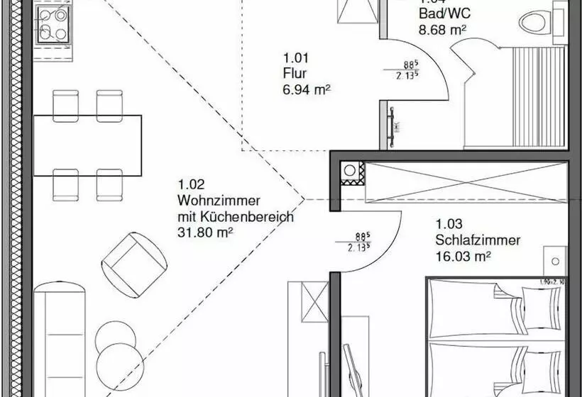 ホテル Gästehaus Hygge