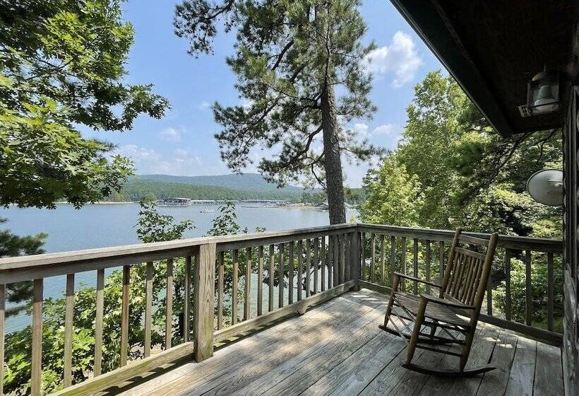 Lake View Two Bedroom, Two Bath Loft, Log Sided Cottage With Private Hot Tub Overlooking Lake Ouachi