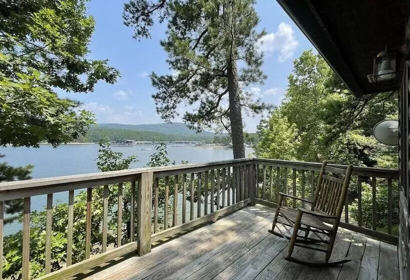 Lake View Two Bedroom, Two Bath Loft, Log Sided Cottage With Private Hot Tub Overlooking Lake Ouachi