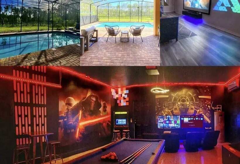 レジデンス Beautiful 8 Bedroom Villa Near Disney With Pool