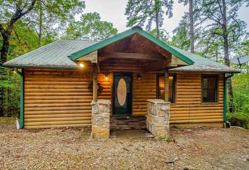 Crooked Pine Cabin With Swing And Hot Tub On The Deck By Redawning