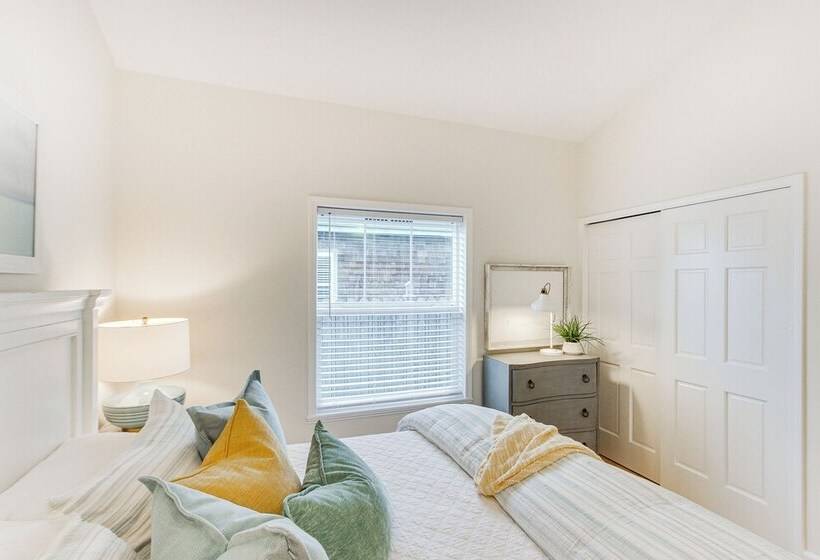 Airy Coastal Escape W/ Deck   Steps To Beach!