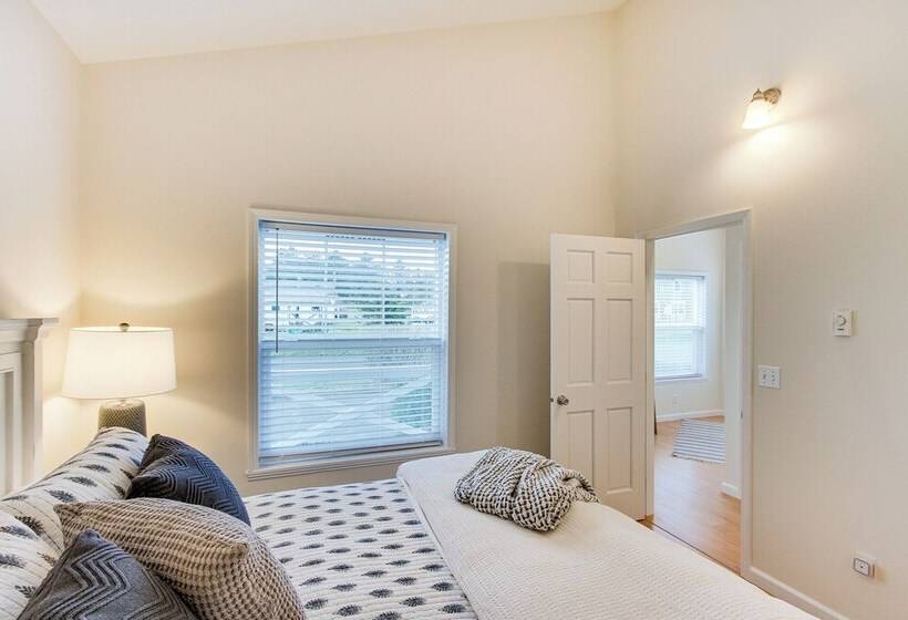 Airy Coastal Escape W/ Deck   Steps To Beach!