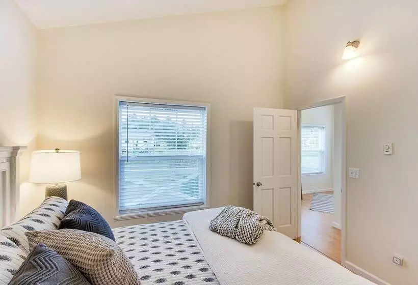 Airy Coastal Escape W/ Deck   Steps To Beach!