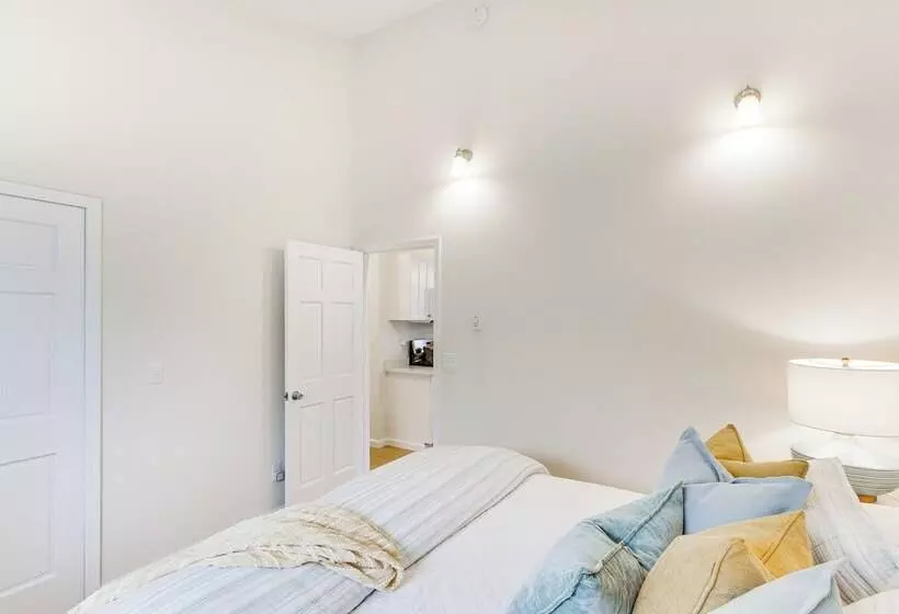 Airy Coastal Escape W/ Deck   Steps To Beach!