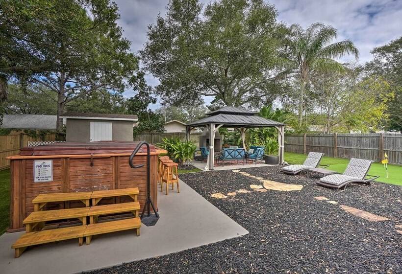 Beachy Palm Harbor Escape: Swim Spa Pool & Gazebo