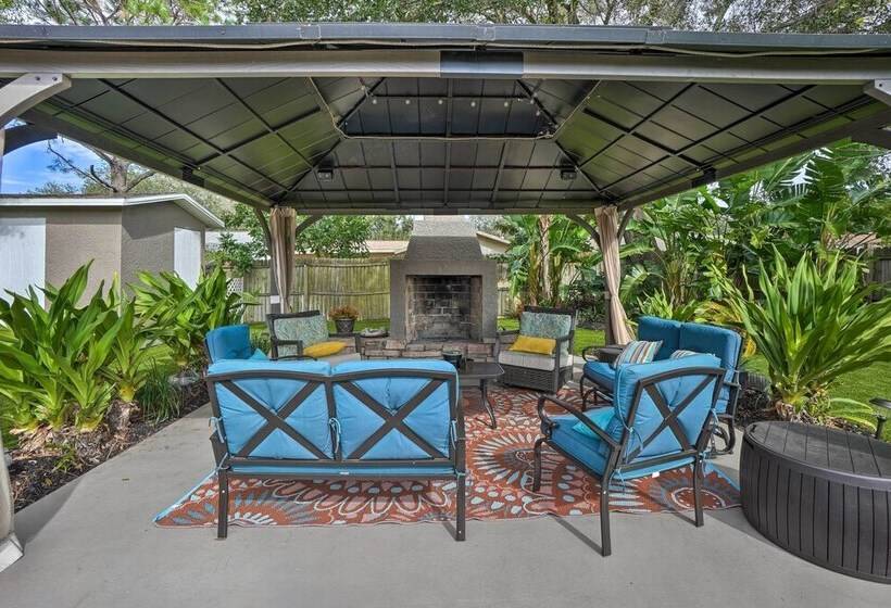 Beachy Palm Harbor Escape: Swim Spa Pool & Gazebo