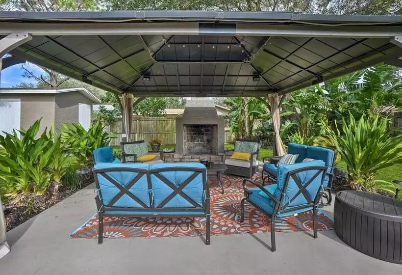 Beachy Palm Harbor Escape: Swim Spa Pool & Gazebo