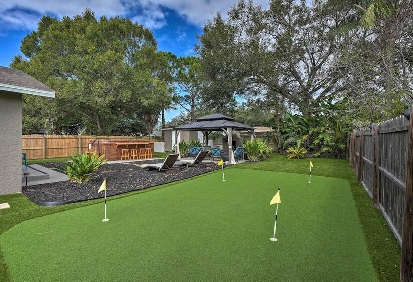 Beachy Palm Harbor Escape: Swim Spa Pool & Gazebo