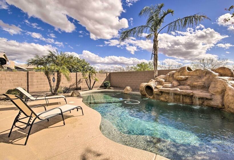 Mesa Oasis: Private Pool W/ Slide & Game Room!