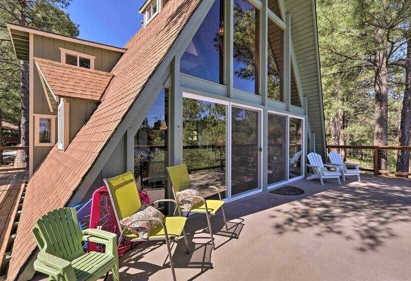 Flagstaff A Frame Cabin W/ Deck & Lovely Views!