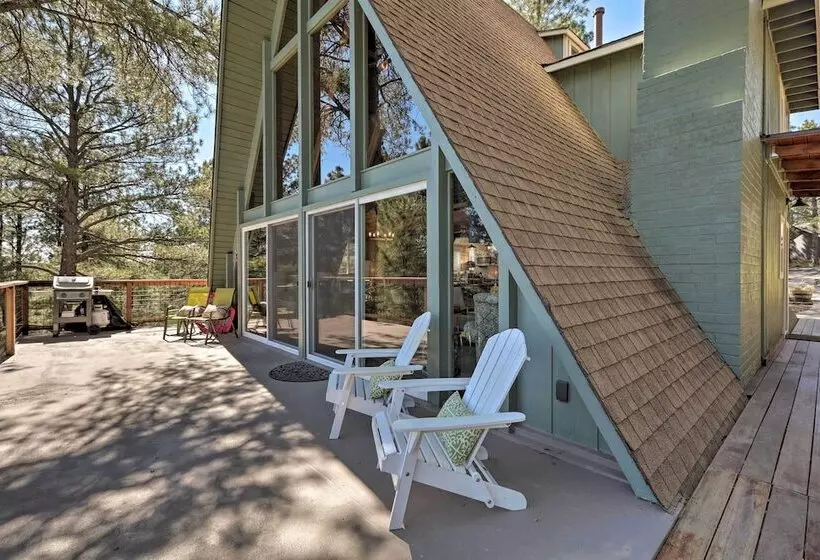 Flagstaff A Frame Cabin W/ Deck & Lovely Views!