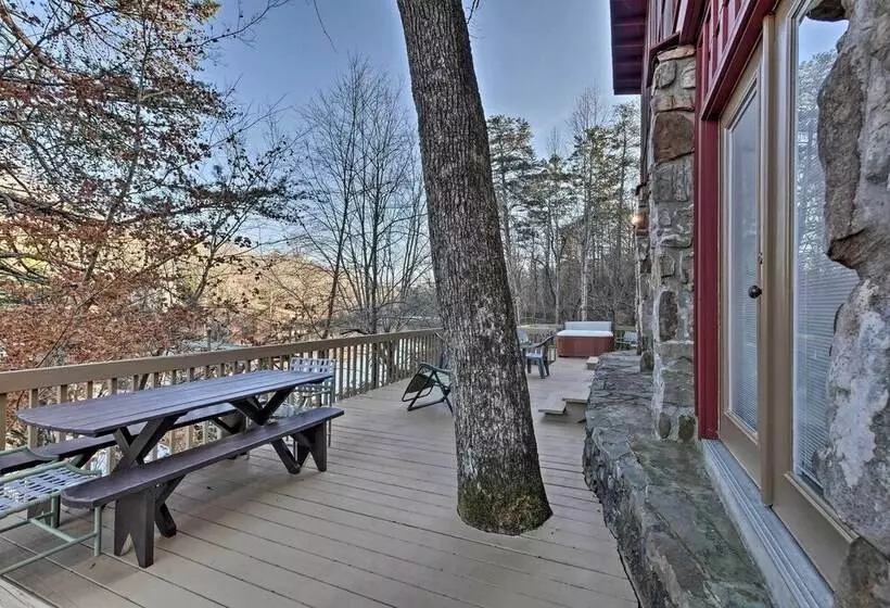 Spacious Waterfront Retreat W/ Dock & Hot Tub