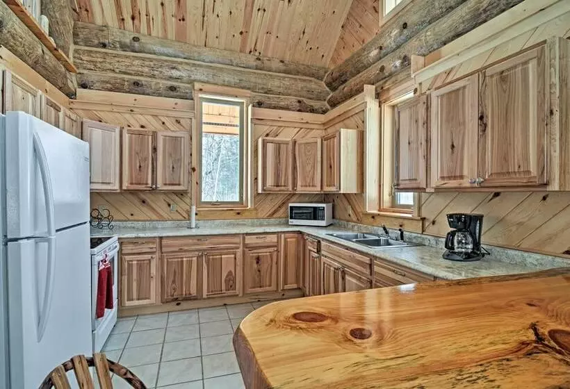 Custom Log Cabin W/ Deck & 45 Acres By Pine River!