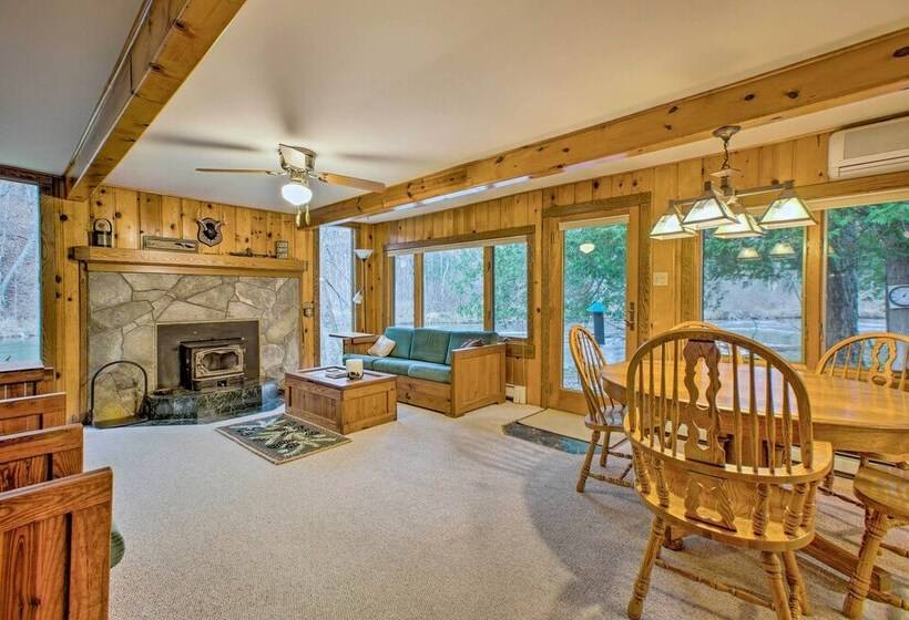 Riverfront Manton Cabin W/ Pool Table & Fire Pit!