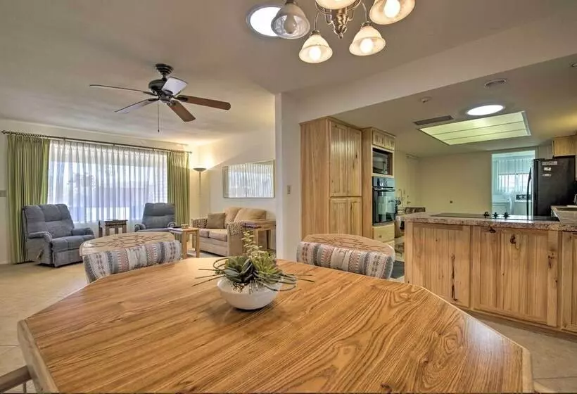 55 + Apache Junction Home: Patio & Mountain Views