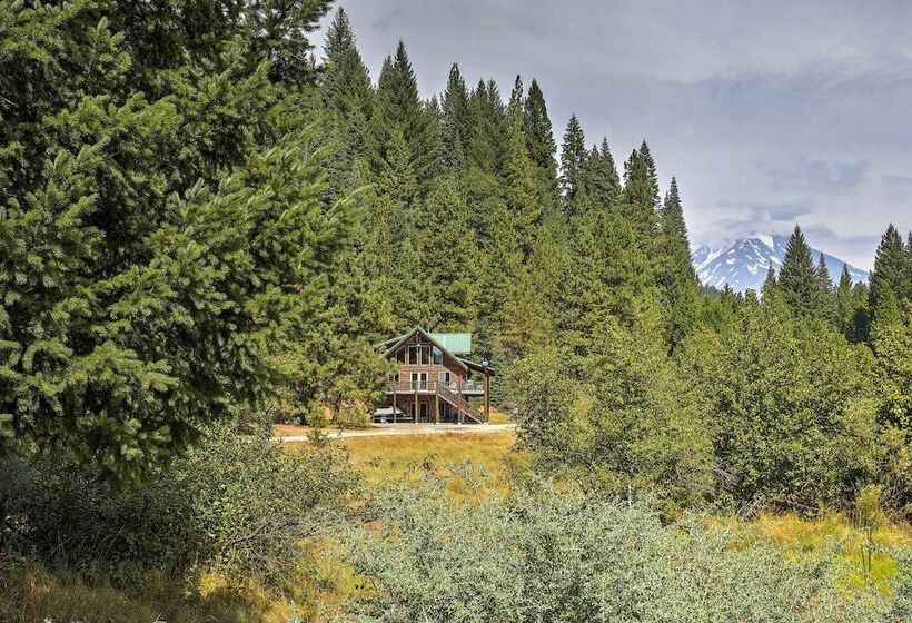 Log Home On 60 Private Acres By Mt Shasta Ski Park