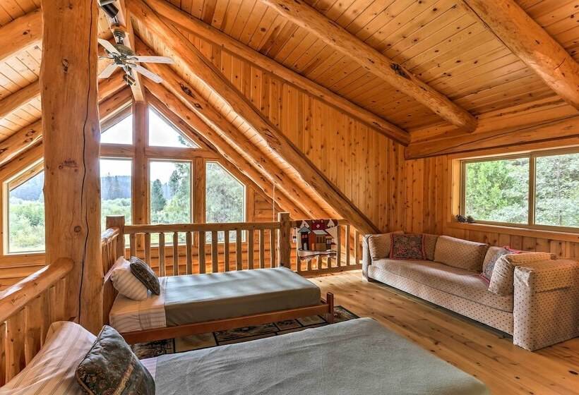 Log Home On 60 Private Acres By Mt Shasta Ski Park