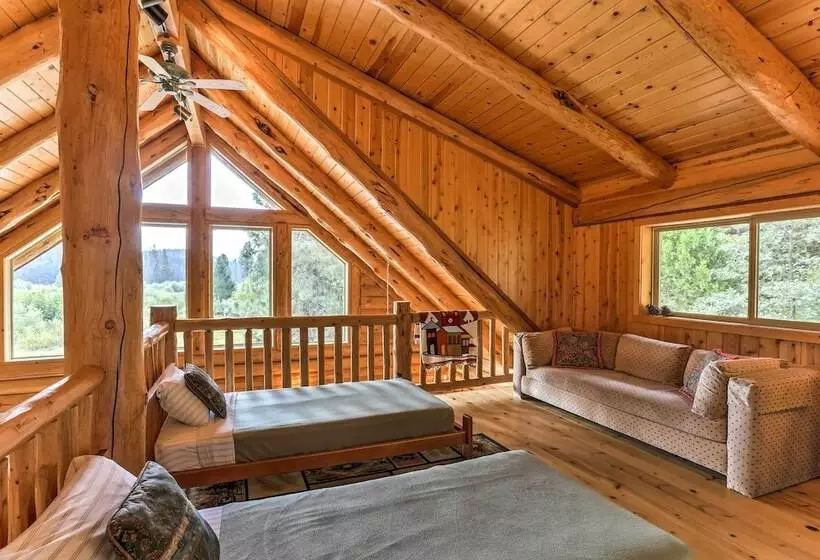 Log Home On 60 Private Acres By Mt Shasta Ski Park