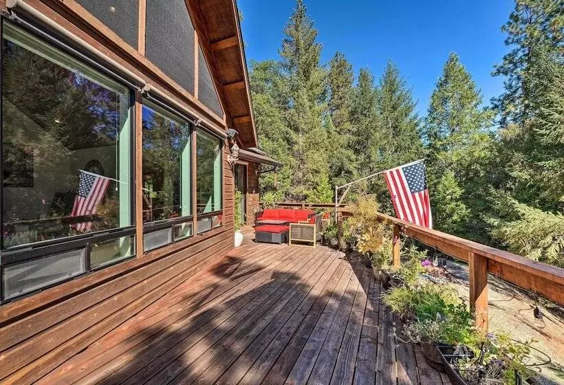 Deck & Views: Lush A Frame Cabin In Pioneer!