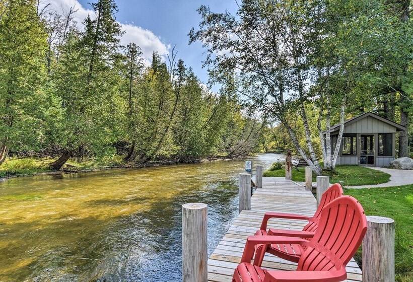 Riverfront Traverse City Cabin Near Snowmobiling!