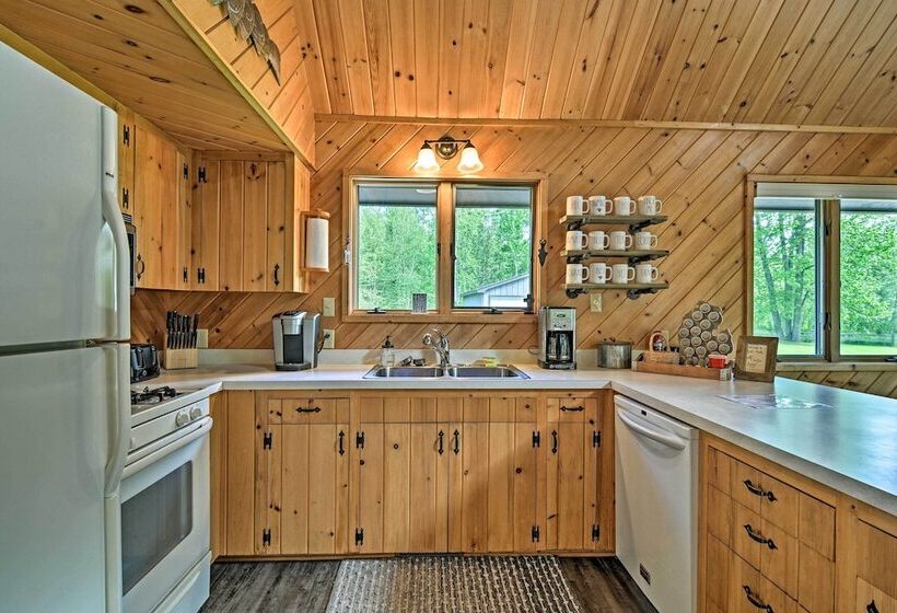 Riverfront Traverse City Cabin Near Snowmobiling!