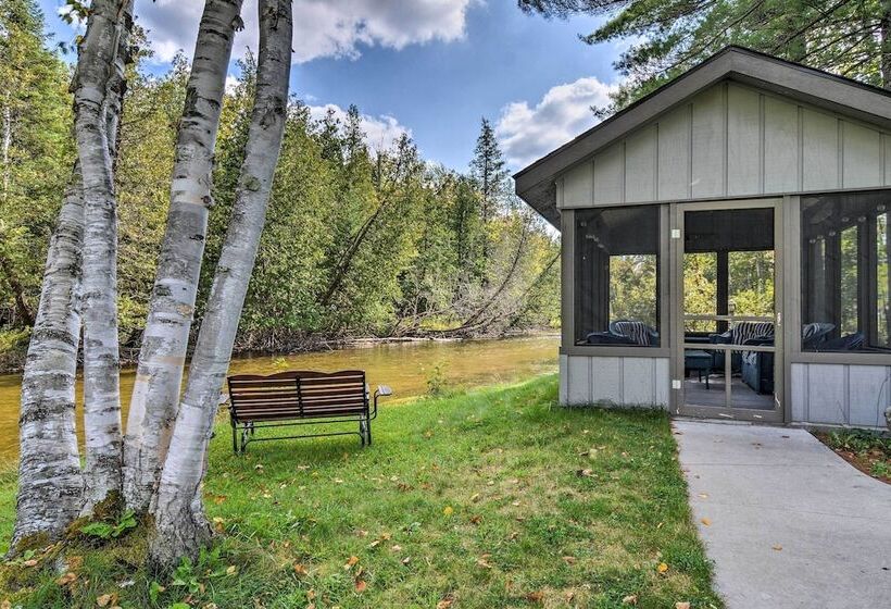 Riverfront Traverse City Cabin Near Snowmobiling!