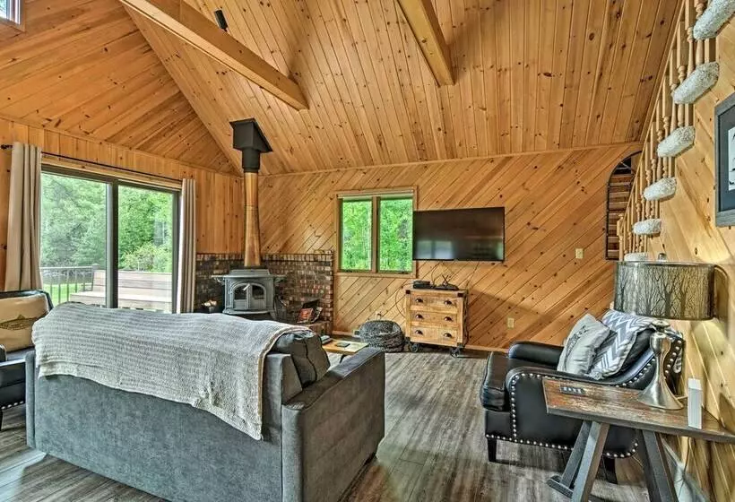 Riverfront Traverse City Cabin Near Snowmobiling!