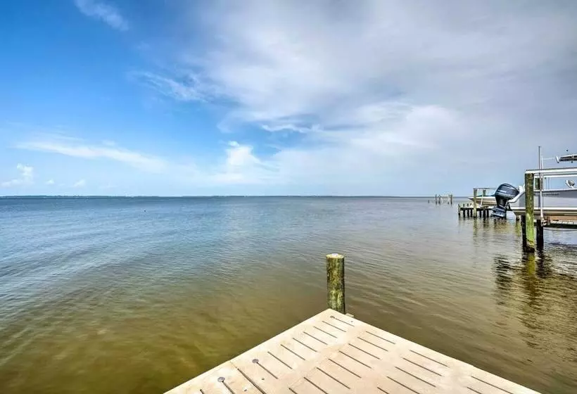 Coastal Escape: Bayfront Home W/ Dock & Views