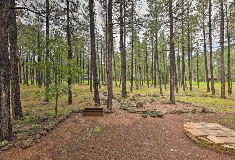 Wooded Yard, Gas Grill: Lush Pinetop Retreat