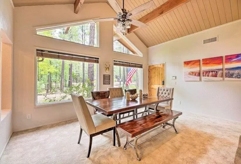 Wooded Yard, Gas Grill: Lush Pinetop Retreat