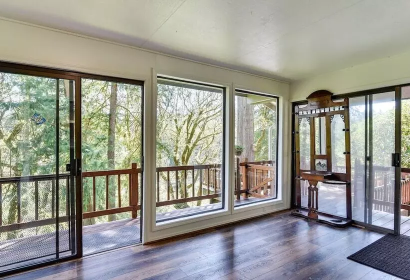 Riverfront Woodland Cabin: Wooded & Forested Views