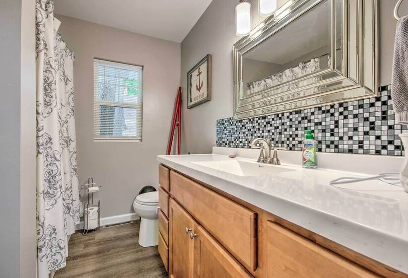 Lakefront Rocky Mount Escape W/ Dock & Grill!