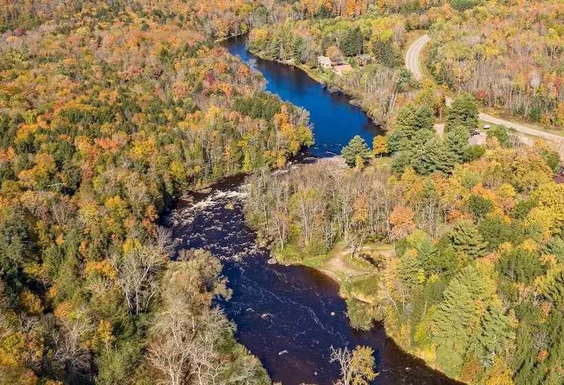 Log Cabin On The Wolf River W/ Private Hot Tub!