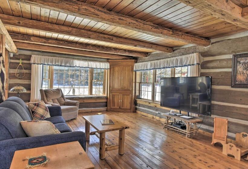 Log Cabin On The Wolf River W/ Private Hot Tub!