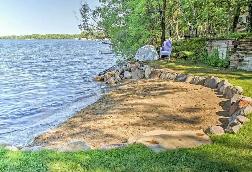 Waterfront Crosslake House: Private Dock & Beach!