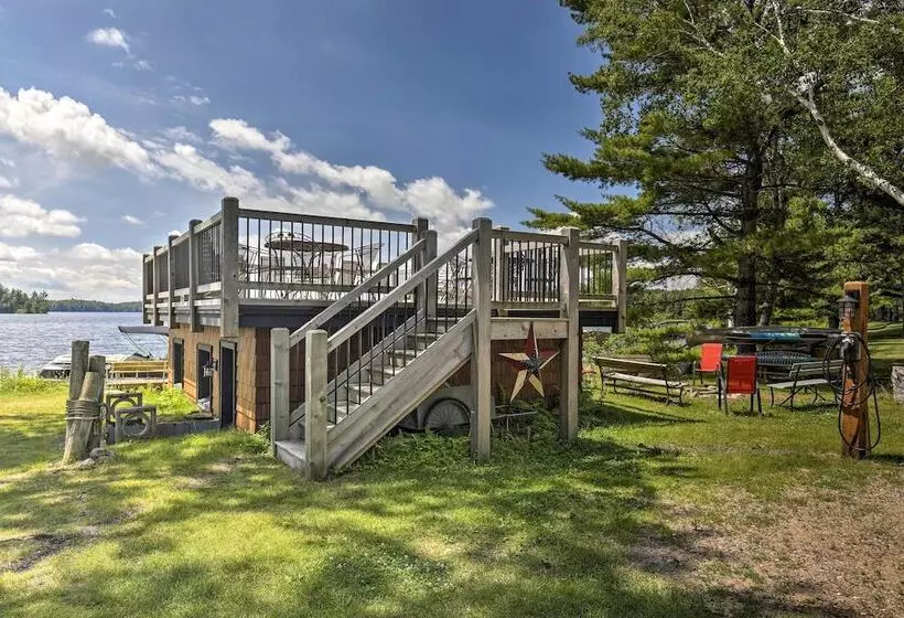 Waterfront Star Lake Cabin, Boat Dock On Site