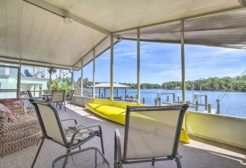 Angler S Getaway: Riverfront Home W/boat Dock