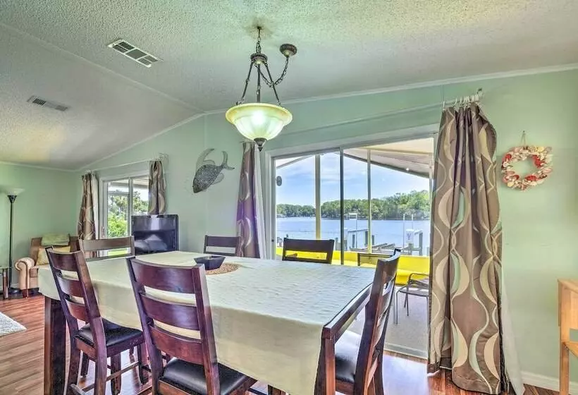 Angler S Getaway: Riverfront Home W/boat Dock